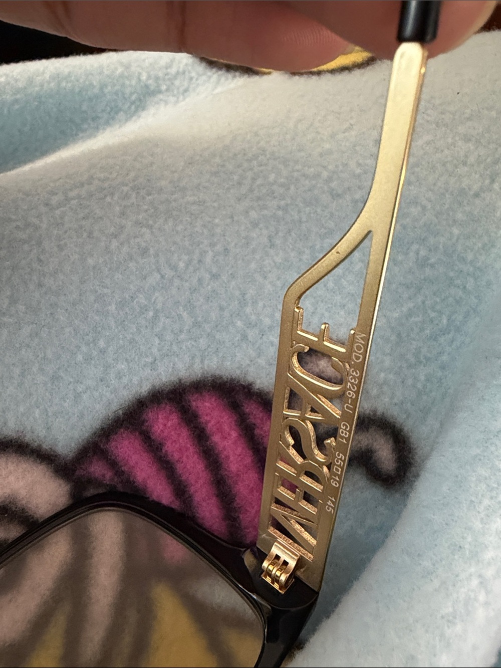 Versace Black glasses with Gold Logo Arms - Picture 5 of 6